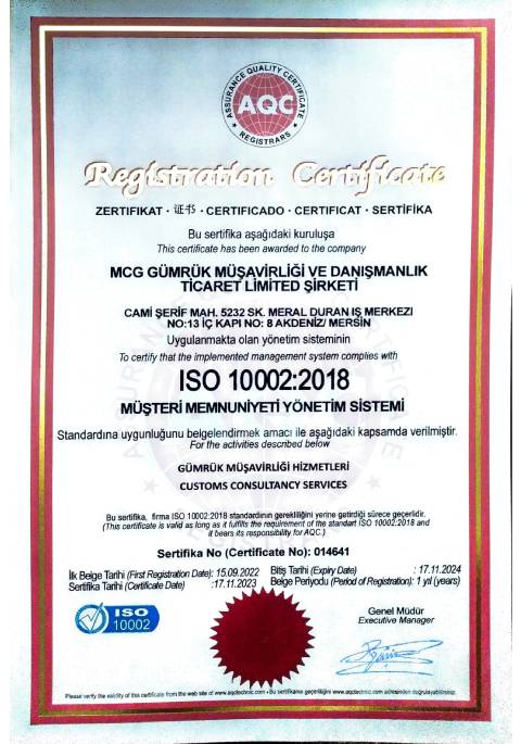 ISO 10002-2018 (TR)